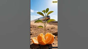 Army Soldier saved the Orange tree from drying up by watering it 😭 #ai #orange #plants #water