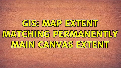 GIS: Map extent matching permanently main canvas extent (2 Solutions!!)