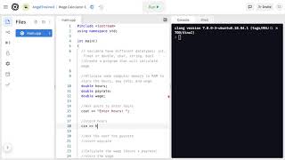COSC 1436: Wage Calculator C++