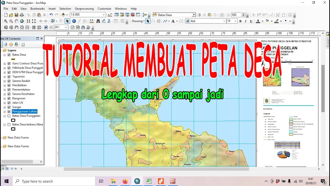 Tutorial membuat peta desa lengkap II Peta potensi desa dan