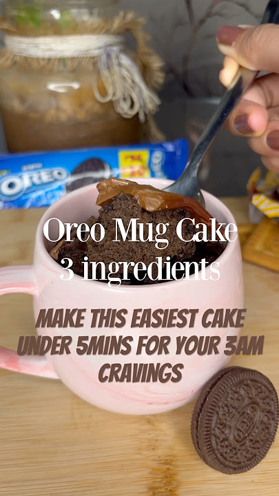 Oreo mug cake 3 ingredient no baking soda/powder #oreocake #mugcake #quickrecipe #dairymilk
