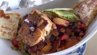 #mahimahifish #shrimpbowl #rice #beans #picodegallo #avocados #hassavocados #salsa #anejo