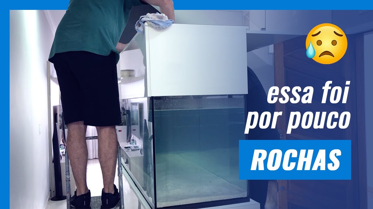 INICIANDO A MONTAGEM: Água, Substrato e Rochas (800L)