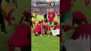 Morocco Palyer Sukhr Allahmorocco Palyer Sajda After Winning Match Against Purtugal