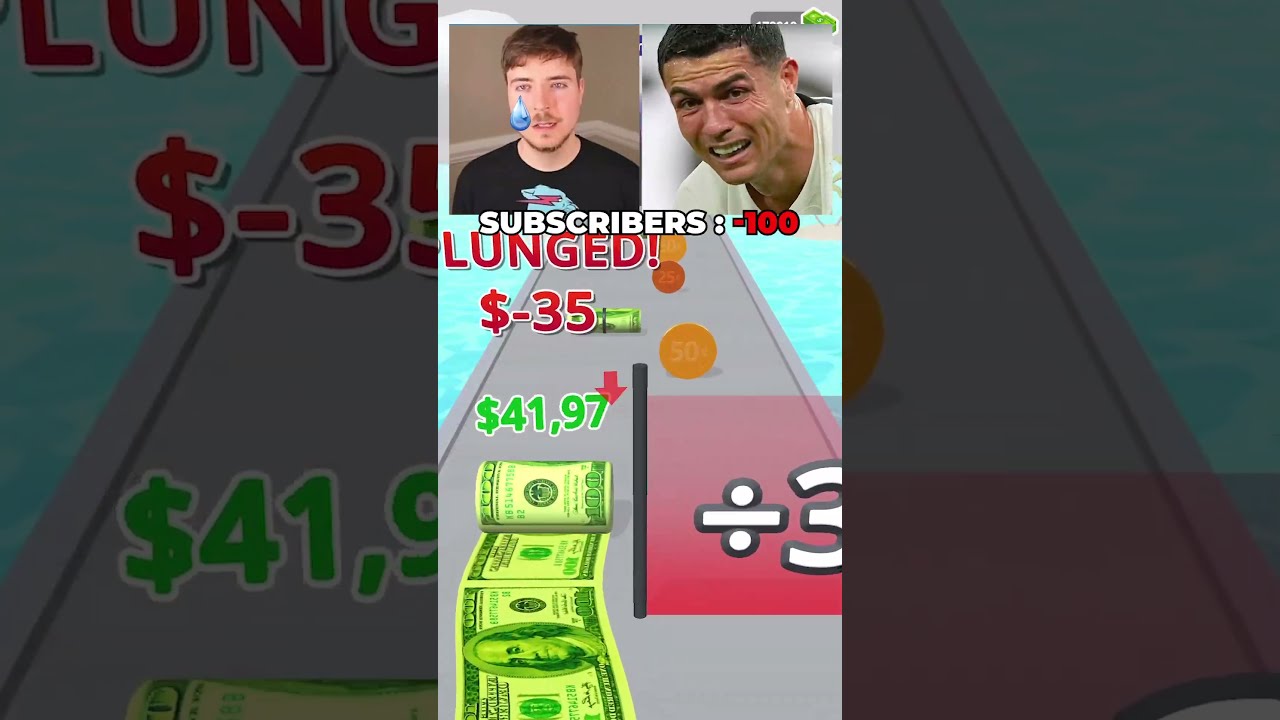 MR BEAST Vs CRISTIANO RONALDO Subscribers EVOLUTION Cristianoronaldo Siuuuuu Mrbeast Skibidi