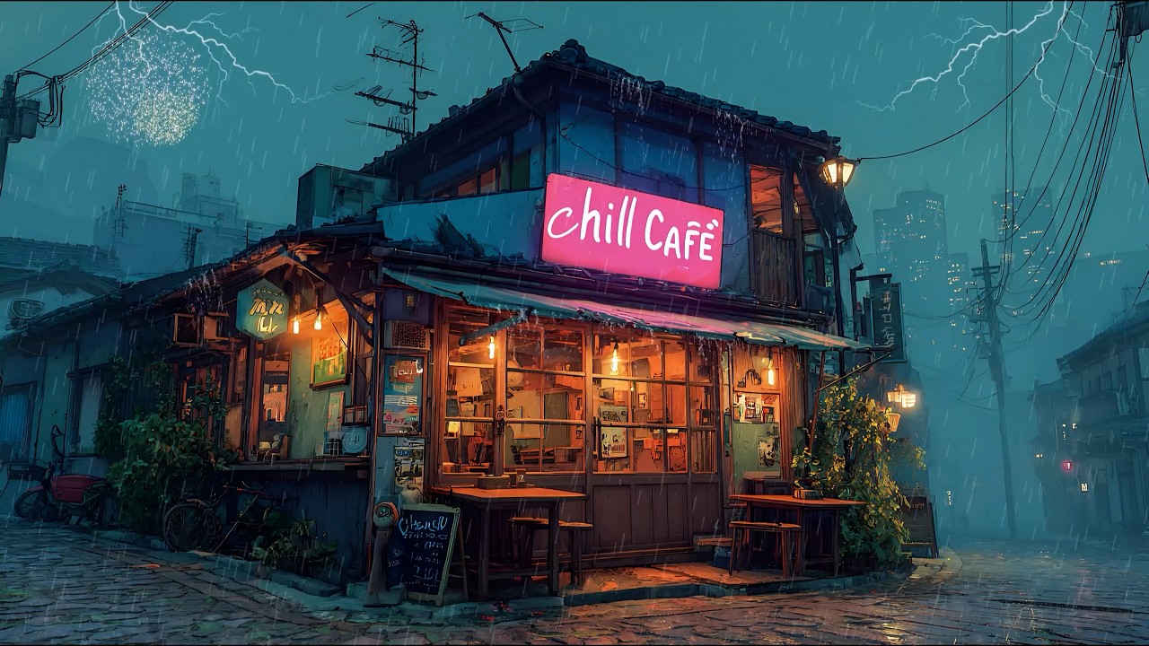 Midnight Rain Echoes (90s Vibes) ☔ Calm Lofi for Study, Sleep and Relax