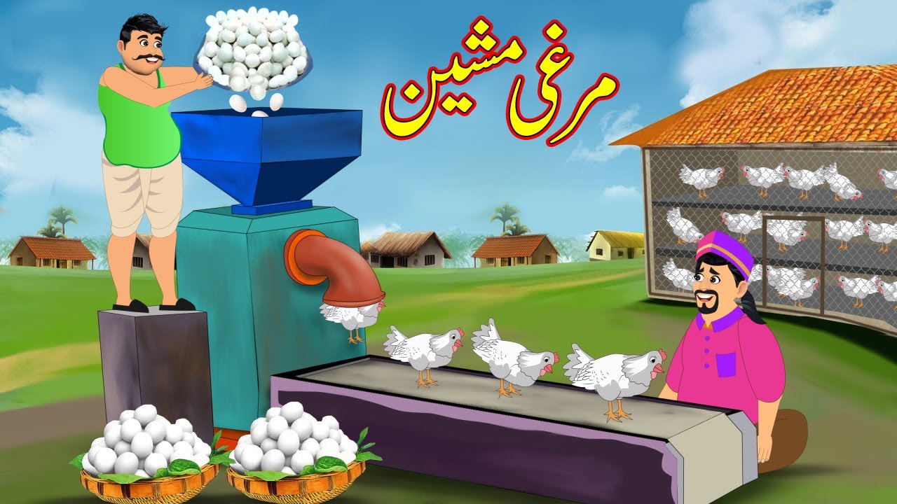 مرغی مشین | Murghi Machine | Urdu Story | cartoon | Moral Stories
