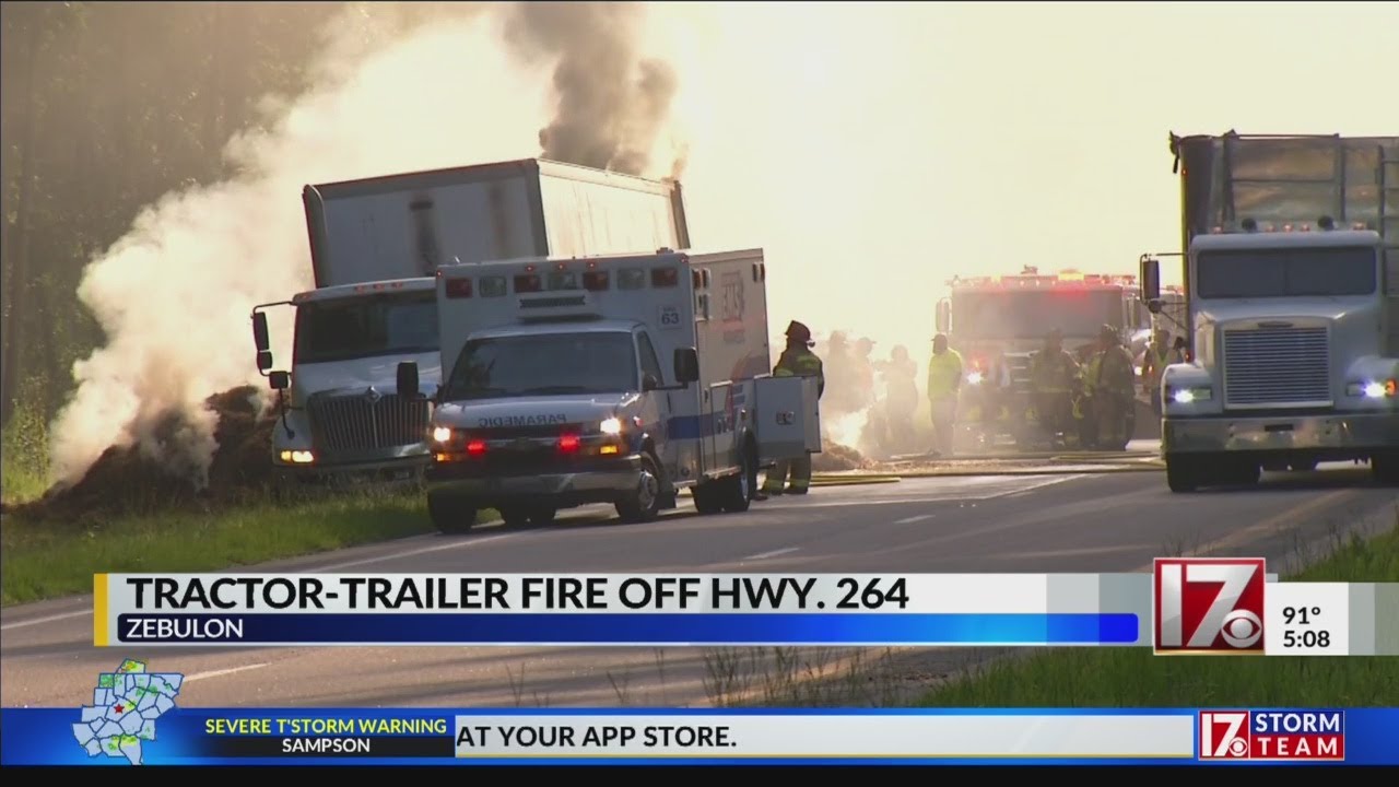 Cause of tractor-trailer fire off Hwy. 264 under investigation