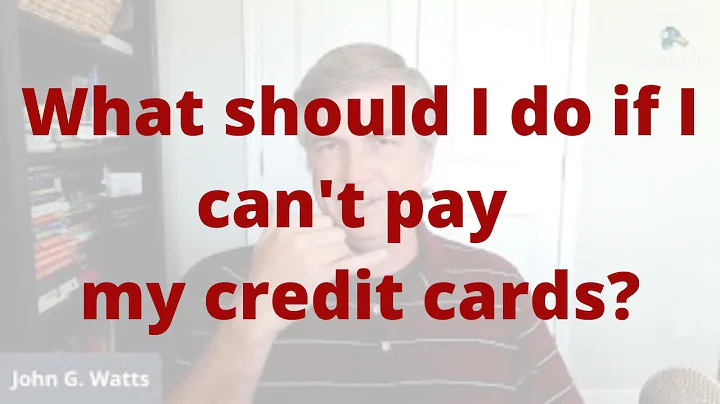 What should I do if I can't pay my credit cards?