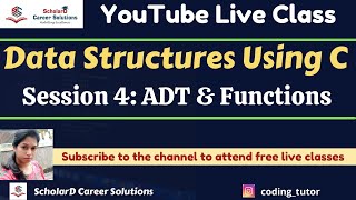 Data Structures using C | Class 4: Abstract Data Types and Functions Lesson 4 Abstract Data Types And Implementation