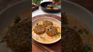 Chole tikki paired with refreshing tadka raita 🍀   #recipe #shorts