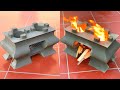 Unique Design Firewood Stoves From Cement - Crafts With Cement