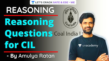 Reasoning Questions for CIL | Reasoning | GATE/ESE 2021 Exam Preparation | Amulya Ratan