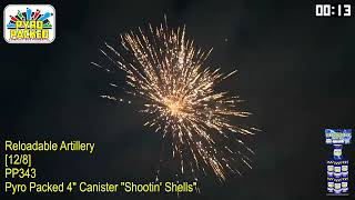 Pyro Packed 4 inch Shootin Shells by Pyro Packed Fireworks (Reloadable Artillery, PP343)