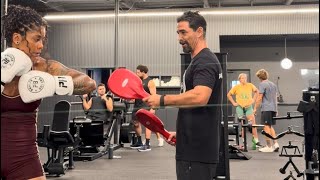 5:44 minute round on the mitts with Massy Fit.