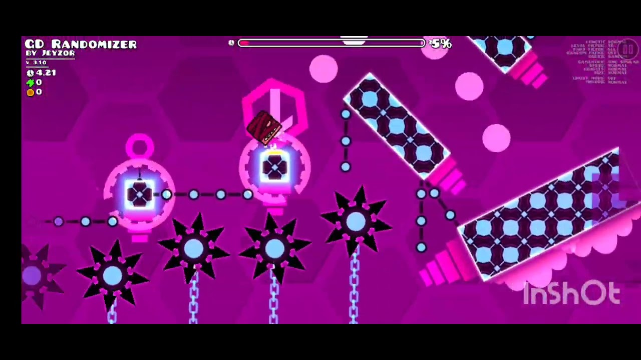 Geometrydash Randomized Geometry Dash randomizer challenges 1 - YouTube