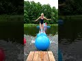 Girl in the top of water ballon in #tiktok #youtube #water #edmonton #red #bikini #shorts