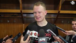 Brady Tkachuk, Jake Sanderson, Thomas Chabot and Jacques Martin Postgame Availability vs NJD