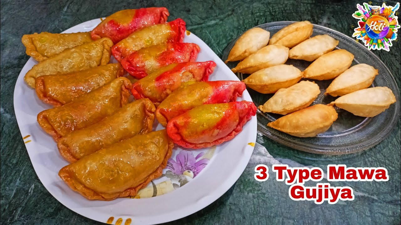 Mawa Gujiya Recipe 3 Type Of Mawa Gujiya Holi Special Mawa Gujiya