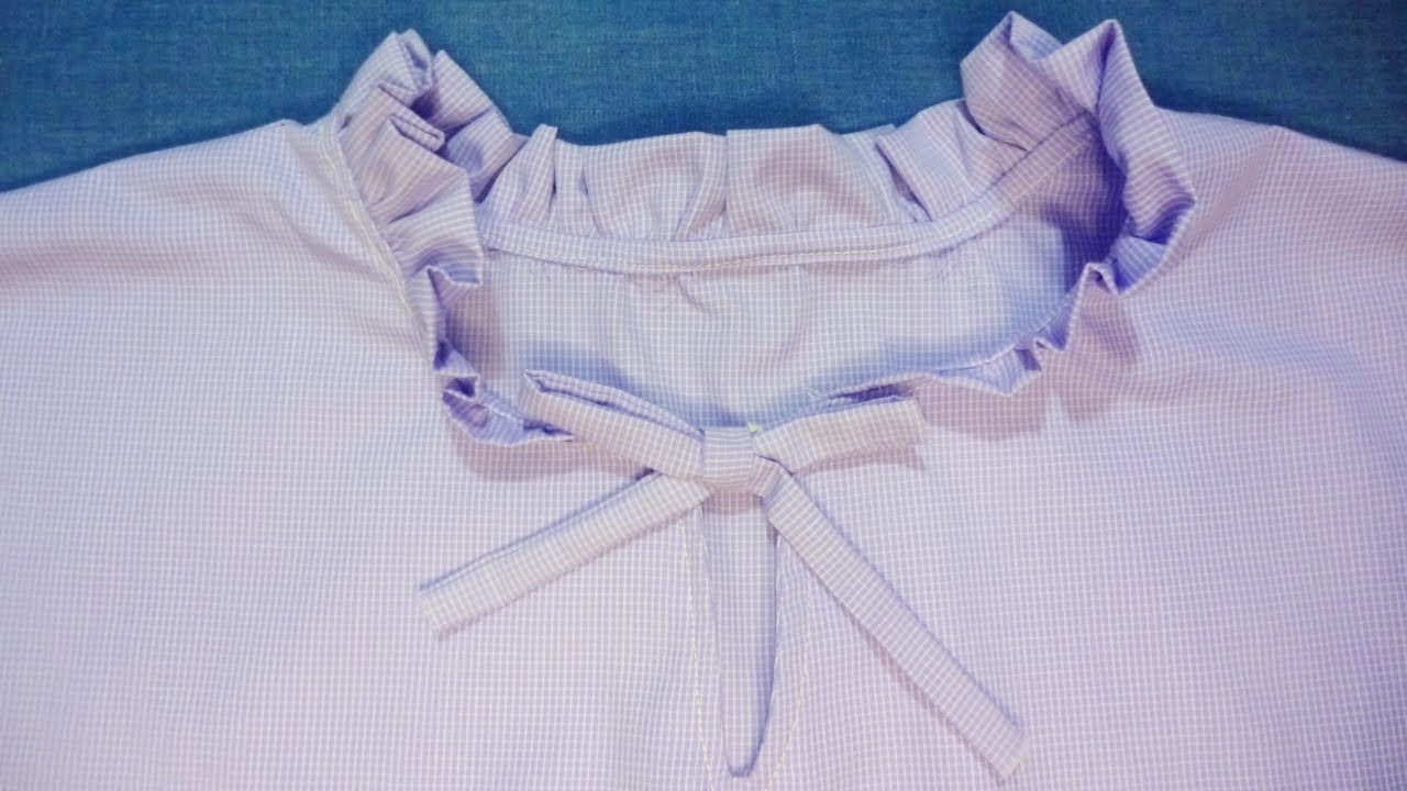 Hướng dẫn may cổ bèo How to sew ruffle collar YouTube