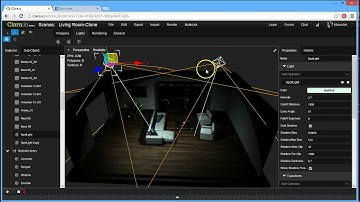 Spotlights in Clara io
