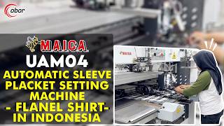 MAICA UAM04  Automatic Sleeve Placket Setting Machine - Flanel Shirt - in Indonesia