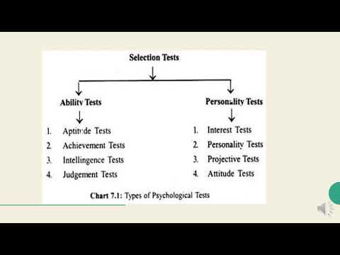 types of selection tests