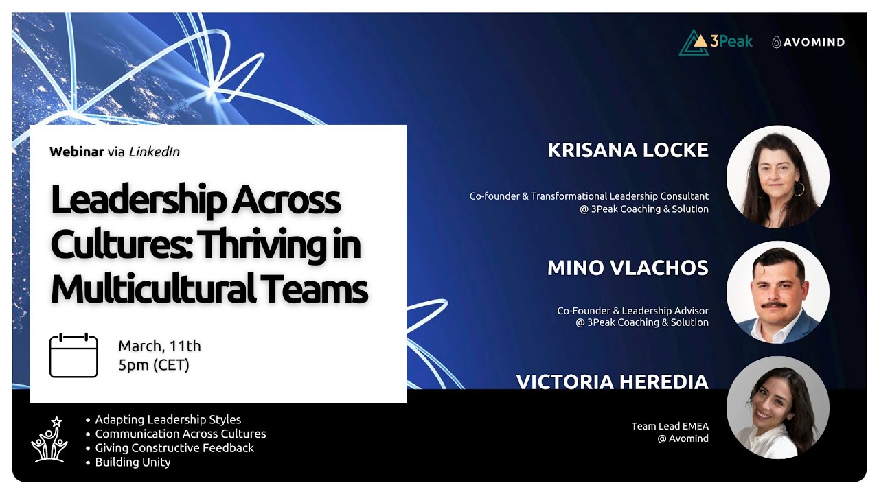 Webinar: Leadership Across Cultures - Thriving in Multicultural Teams | Avomind x 3Peak