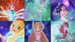 Winx Club - All Transformations up to Cosmix HD!