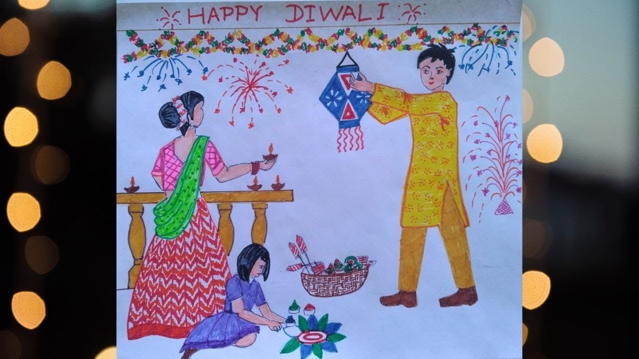 MEMORY DRAWING ON DIWALI FOR KIDS - YouTube