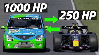 DACIA LOGAN vs F1 But SWAPPING Engines screenshot 3