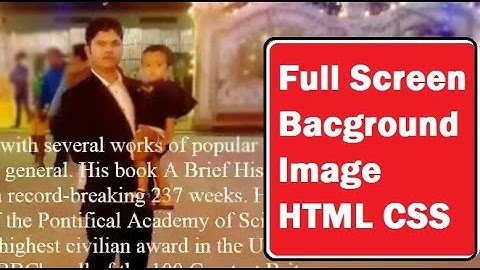 how to add background image in html webpage using css. Full screen background image html