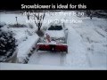 Residential Driveway clearing using truck mounted