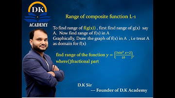 Finding the  Range of Composite Functions Using  Different Methods for IIT JEE Mains/Advanced