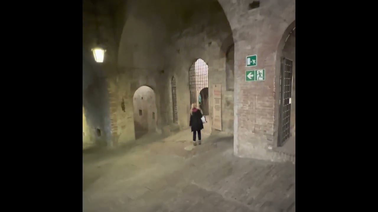 Walking inside Rocca Paolina-Perugia-ancient medieval underground city