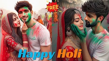 Happy holi ai photo editing 2024 | happy holi ai image kaise banaye | bing image creator tutorial