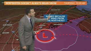 Why this storm is a nor'easter, even though it's not snow