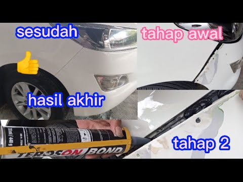 CARA perbaiki BUMPER MOBIL INNOVA REBORN sudah di baut2 jdi rusak,coba