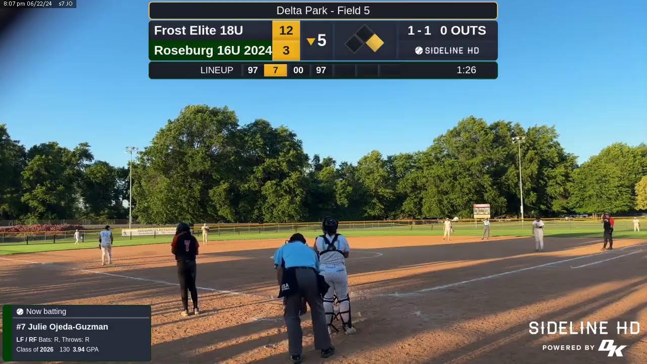 Roseburg 16U 2024 vs. Frost Elite 18U (2024.06.22)