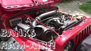 Banks Ram-Air cold air intake on a Jeep Wrangler TJ - YouTube