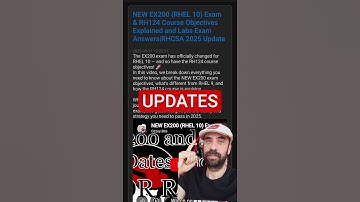 EX200 for RHEL10 and RH124 for RHEL10 where updated. #shorts #linux #redhat