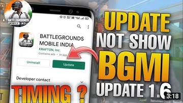 BGMI 1.6 UPDATE OPTIONS NOT SHOWING ON PLAYSTORE|1.6 UPDATE TIMING|HOW TO UPDATE 1.6 VERSION IN BGMI