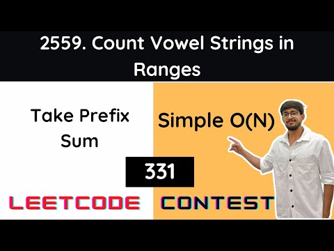 LeetCode 2559: Count Vowel Strings in Ranges Explained in Hindi