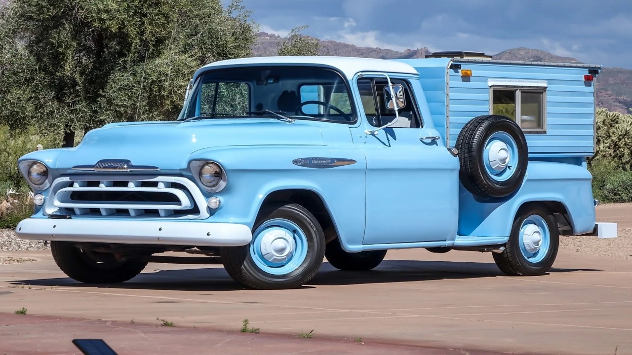 1957 Chevrolet 3100 Pickup Camper 🚙 | The Coolest Vintage Rig You