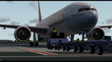 P3D V4.5 PMDG Boeing 777-300ER Emirates Departure out of OMDB [VATSIM ]