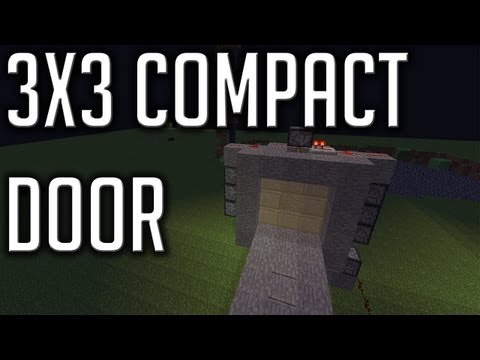Super Compact 3x3 Piston Door [Minecraft Redstone Tutorial]
