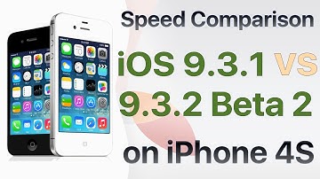 iPhone 4S iOS 9.3.1 vs iOS 9.3.2 Beta 2 / Public Beta 2 Build #13F61 Speed Comparison
