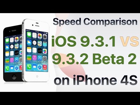 iPhone 4S iOS 9.3.1 vs iOS 9.3.2 Beta 2 / Public Beta 2 Build #13F61 Speed Comparison