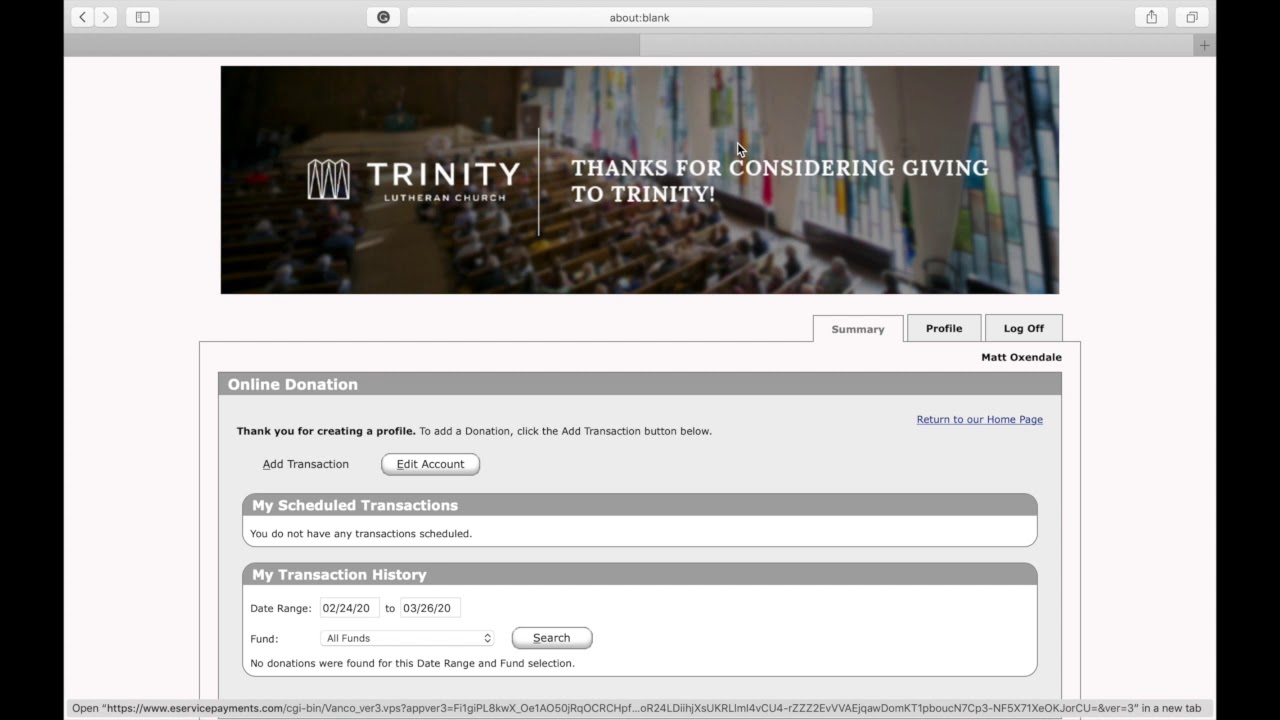 Online Giving Tutorial - YouTube