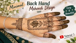 Pinterest-Inspired Aesthetic Back Hand Mehendi Design❤‍🔥✨| Minimal Mehndi for Eid / Wedding / Party screenshot 1